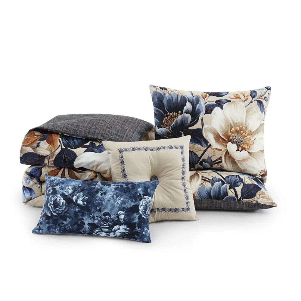 Bebejan English Manor 5 Piece Floral Reversible Comforter Set, , large