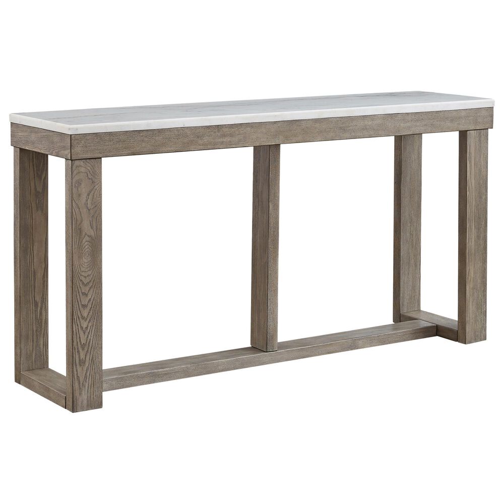 Ashley Loyaska Sofa Table in Grayish Brown and Ivory, , large