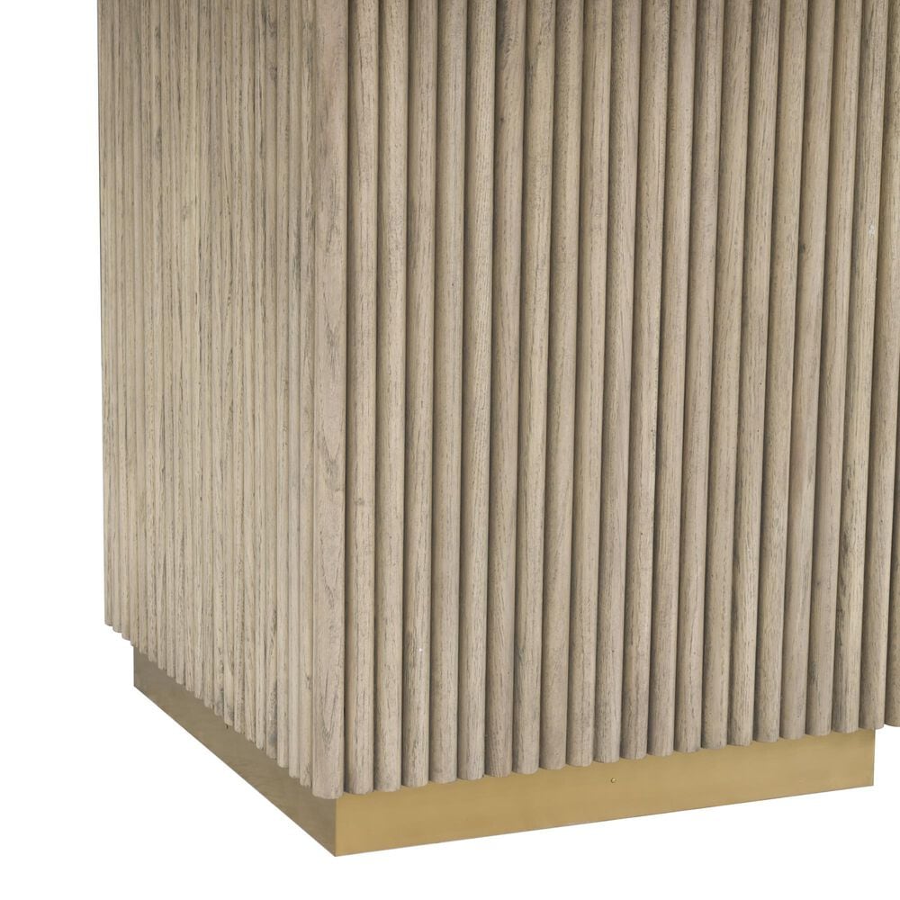 Fairfield Chair Everett Double Pedestal Dining Table in Biscotti and Brushed Brass- Table Only, , large