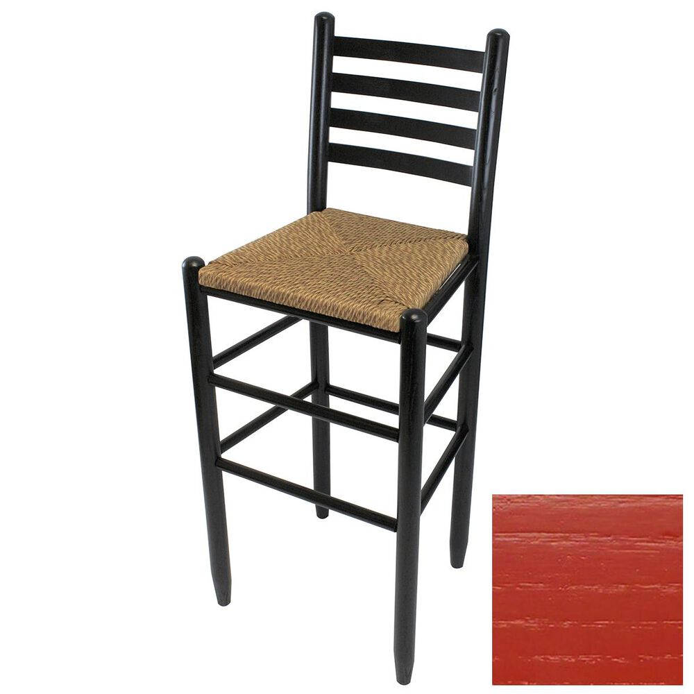 Lakeside Asheville Ladderback Barstool in Sienna Red, , large