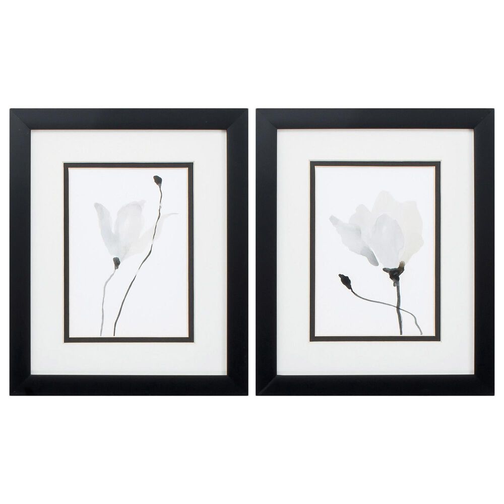 Propac Minimalistic Flower Wall Art in Black and White (Set of 2), , large