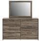 Ashley Elbrim 3-Piece Queen Panel Bedroom Set in Weathered Brown, , large