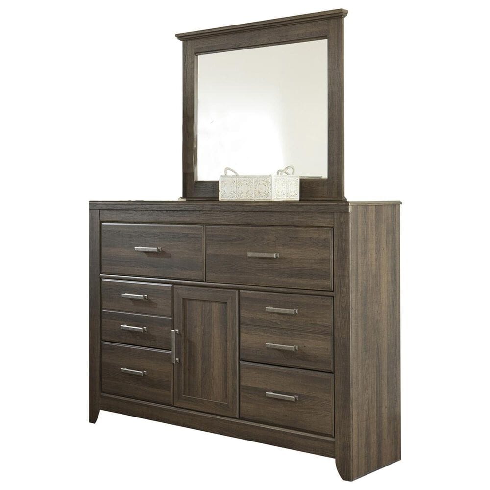 Ashley Juararo Dresser and Mirror in Dark Brown, , large