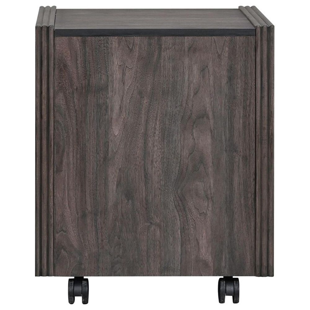 Belle Furnishings Modern Edge Castered File Cabinet in Caffe, , large