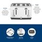 GE Appliances 4-Slice Toaster in White, , large