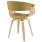 Armen Living Summer Arm Chair with Green Upholstery in Oak, , large