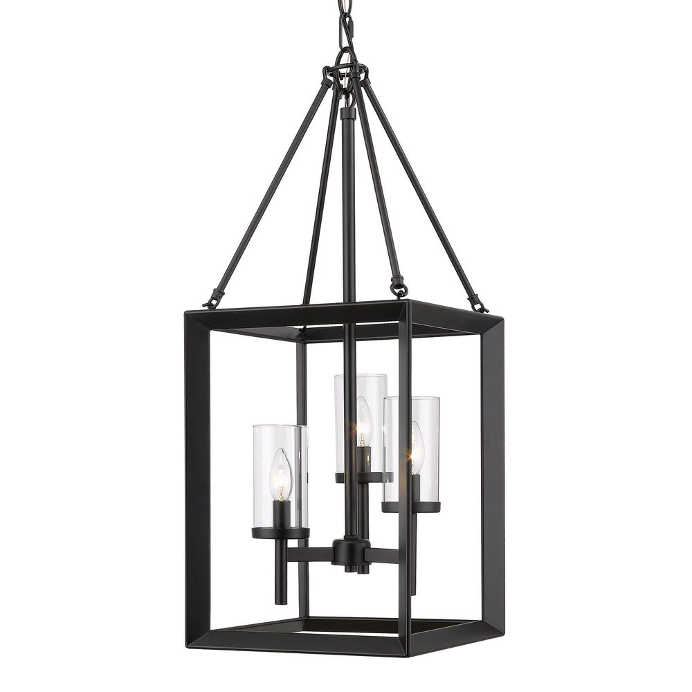 Golden Lighting Smyth 3-Light Pendant in Matte Black, , large