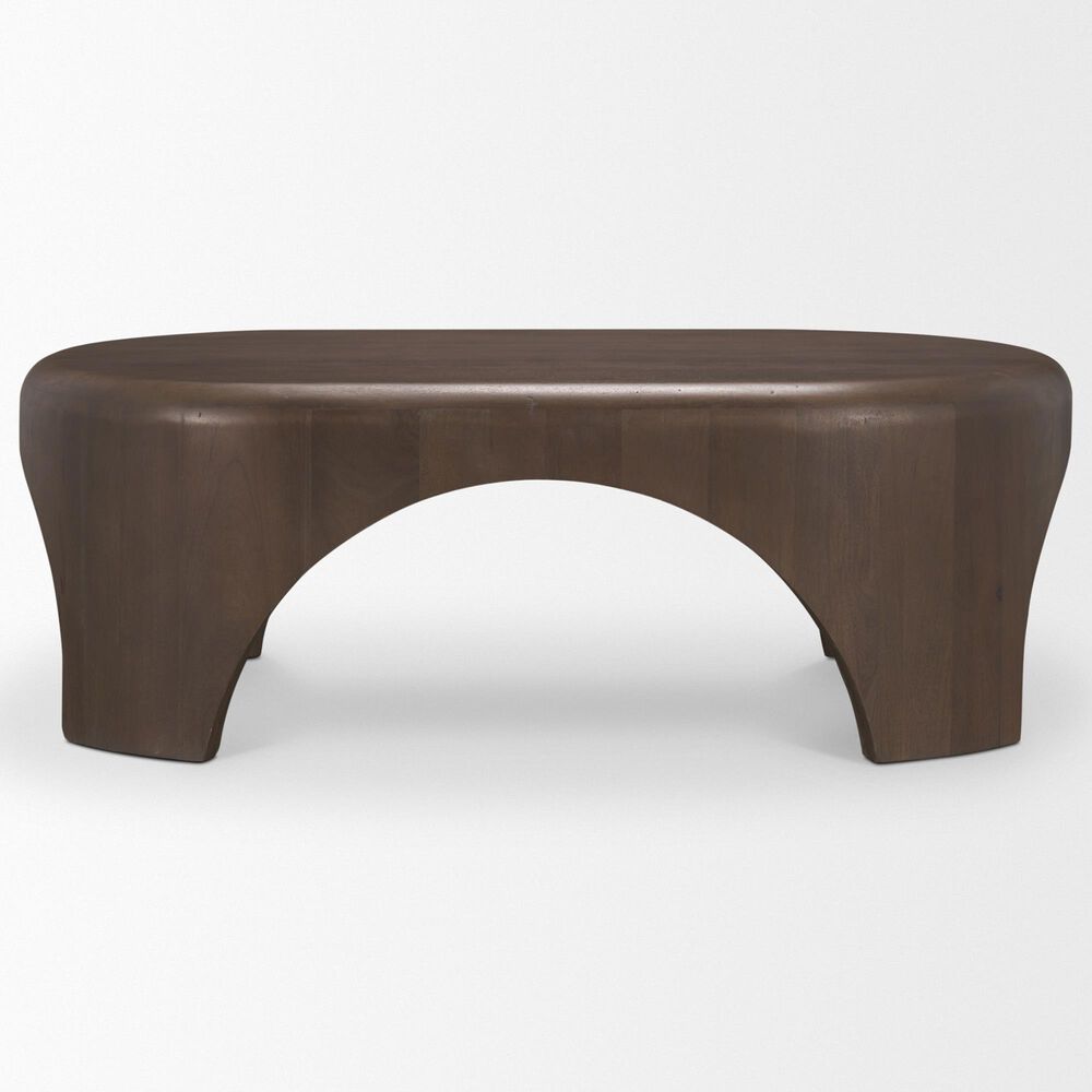 Mercana Shima Oval Coffee Table in Dark Brown, , large