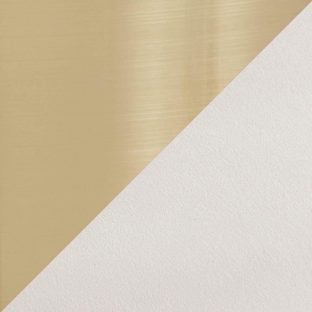 Lumisource Marla Vanity Stool with Cream Upholstered in Gold, , large