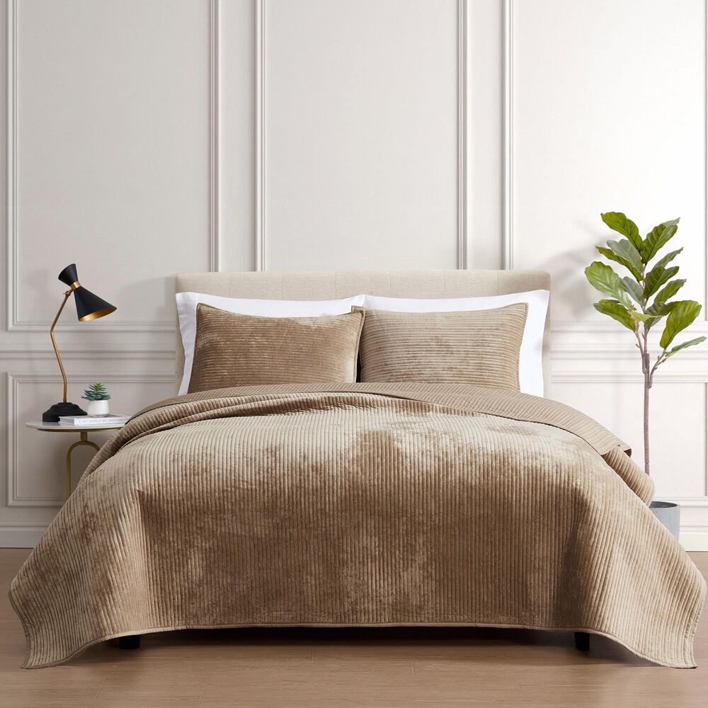 Hallmart Collectibles Reese 3-Piece King Coverlet Set in Taupe, , large