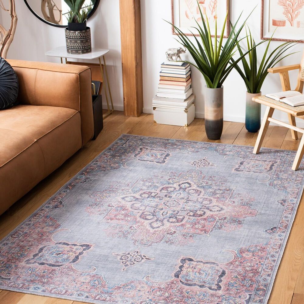 Safavieh Serapi 5&#39;3&quot; x 7&#39;6&quot; Ivory and Blue Area Rug, , large