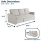 Lifestyle Solutions Mia Convertible Sofa in Ivory, , large