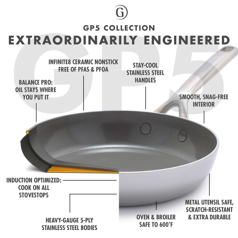 Green Pan GP5 3.26-Quart Saucepan with Lid in Stainless Steel, , large