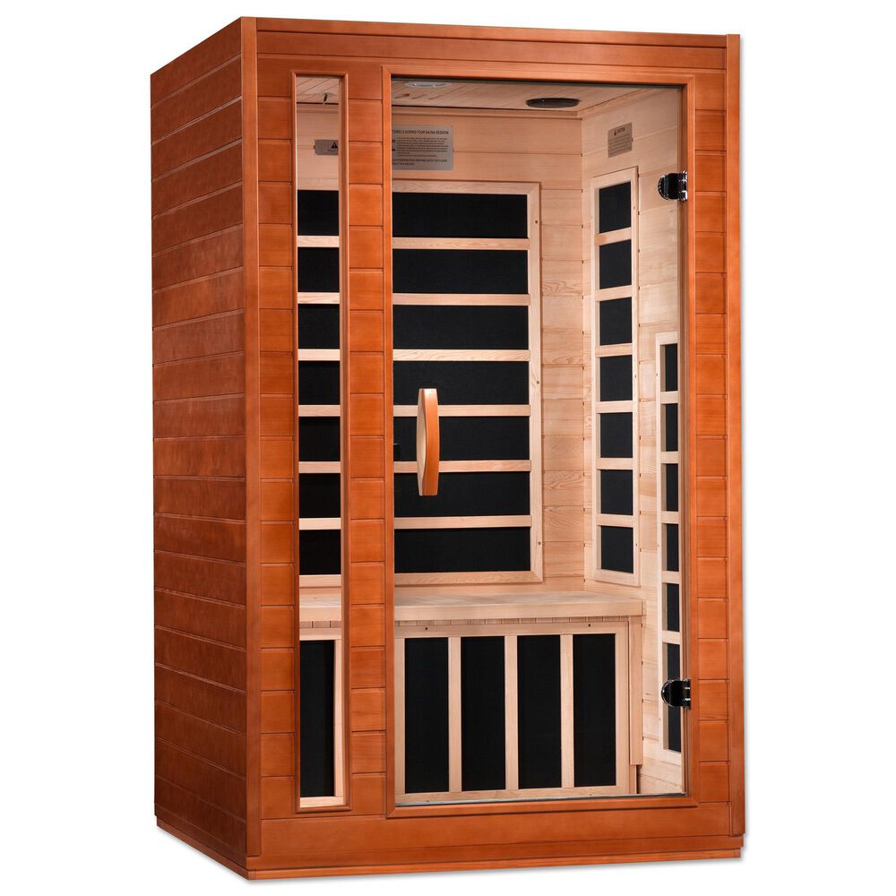 EZlife Elite 2-Person Ultra Low EMF (under 3MG) Far Infrared Sauna in Natural Hemlock, , large
