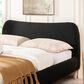 Jennifer Taylor Home Roman King Platform Bed with Ebony Black Upholstered in Natural Whitewashed, , large