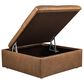 Jonathan Louis Accent Large Square Storage Ottoman in Harlow Desert Taupe, , large