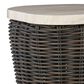 Ashley Kimora Patio Square End Table in Beige and Dark Brown - Table Only, , large