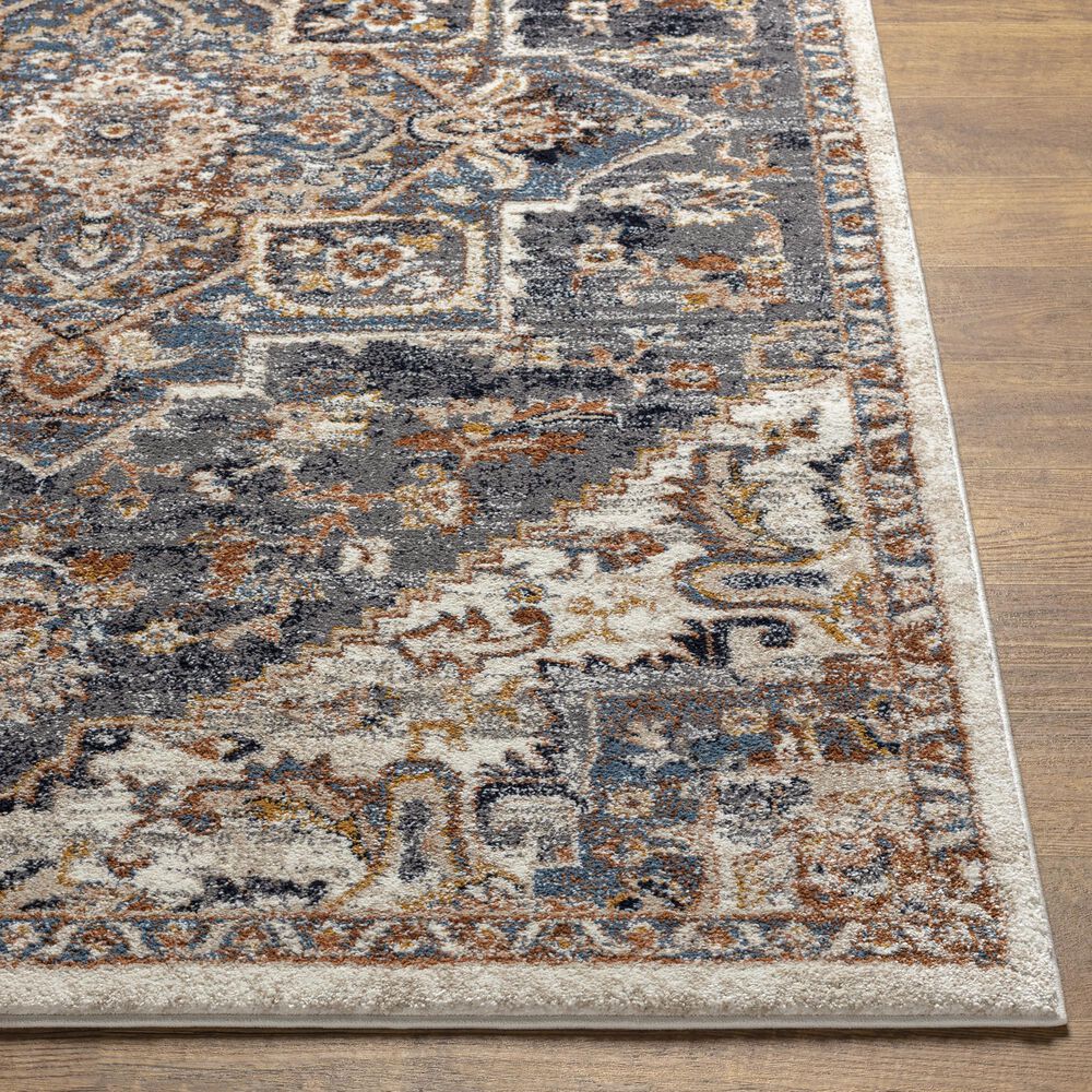 Surya Tuscany 7&#39;10&quot; Square Blue, Gray and Brown Area Rug, , large