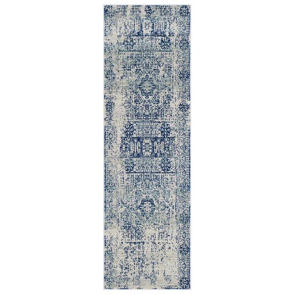 Safavieh Evoke EVK260C-27 2&#39;2&quot; x 7&#39; Ivory/Blue Runner, , large