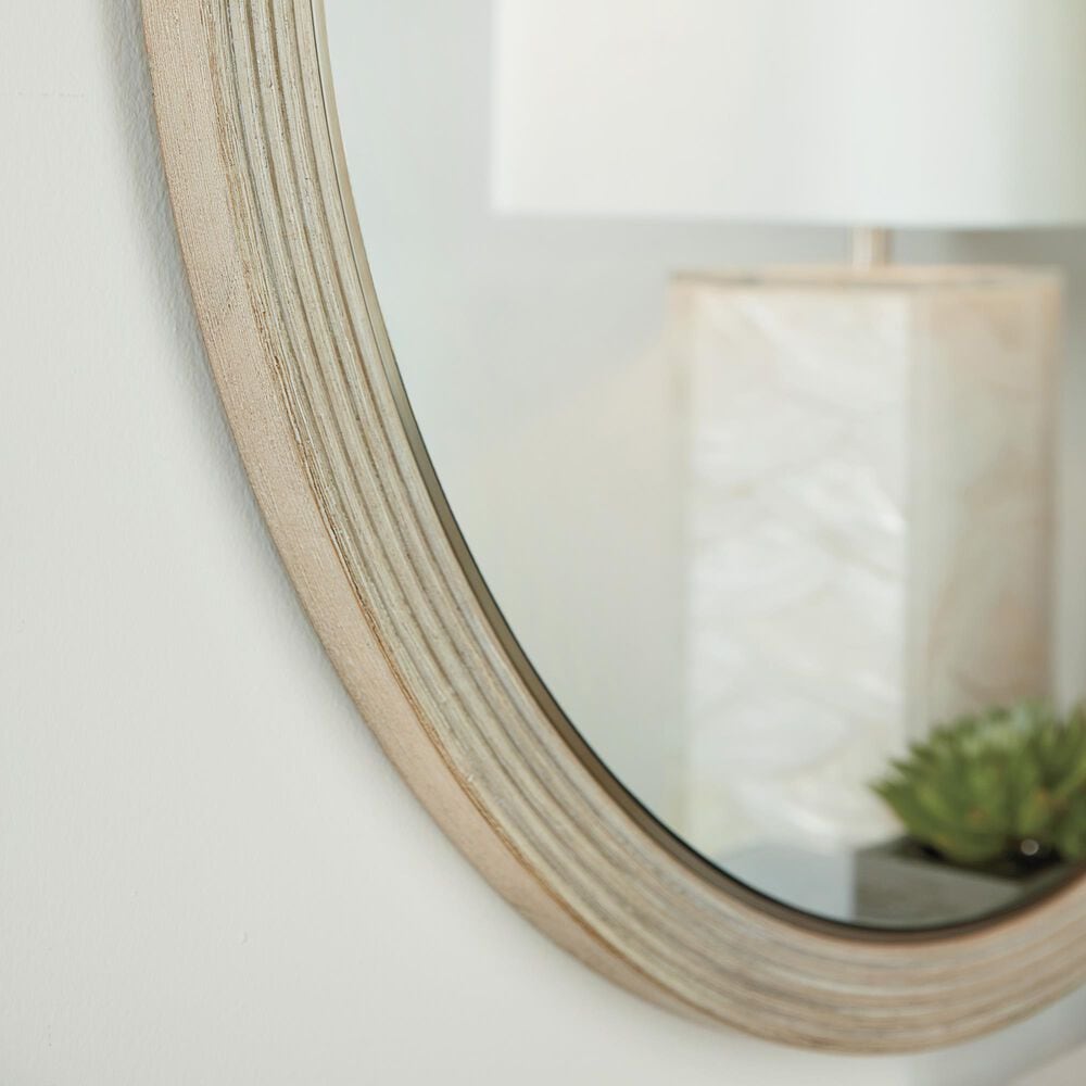 Hooker Furniture Cascade Round Mirror in Taupe, , large