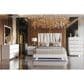 New Heritage Europa 5 Piece Wood King Panel Bedroom Set with Chest and Nightstand in White, , large