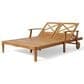 Hearth and Haven Perla Outdoor Double Chaise Lounge with Cushion in Teak, , large
