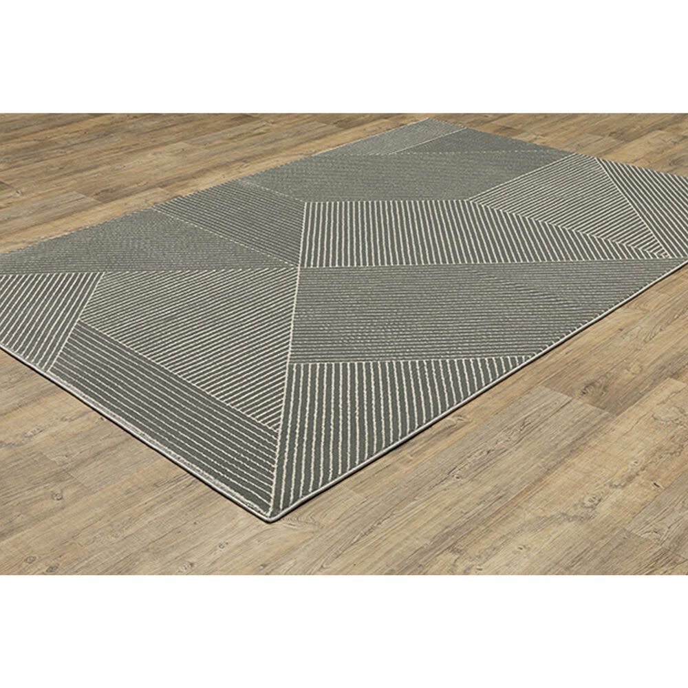 Oriental Weavers Raylan RAY08 5&#39;3&quot; x 7&#39;6&quot; Grey Area Rug, , large