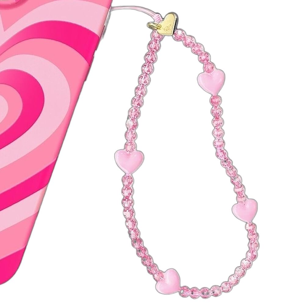 Velvet Caviar Heart Phone Charm in Pink, , large