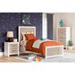 Ashley Charbitt 5-Drawer Chest in Matte White and Replicated Oak Grain, , large