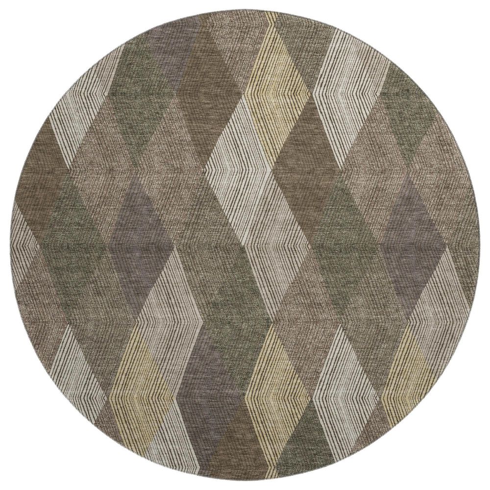 Dalyn Rug Company The Reserve TR11 Brown 8" Round Indoor/Outdoor Area Rug, , large
