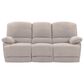CorLiving Lea Reclining Console Sofa with Cupholders in Beige Fabric, , large