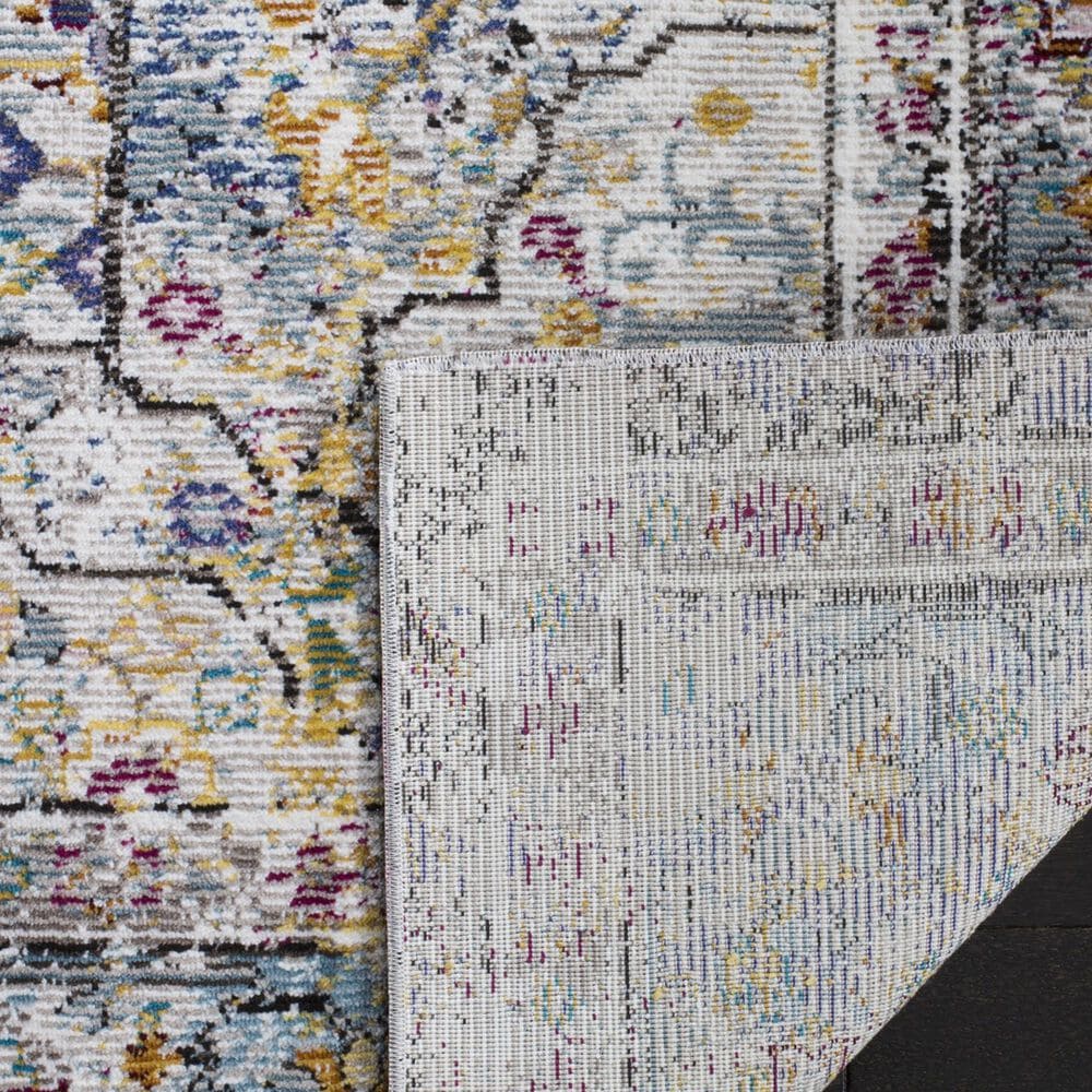 Safavieh Aria ARA199B 6&#39;6&quot; Square Blue and Multicolor Area Rug, , large