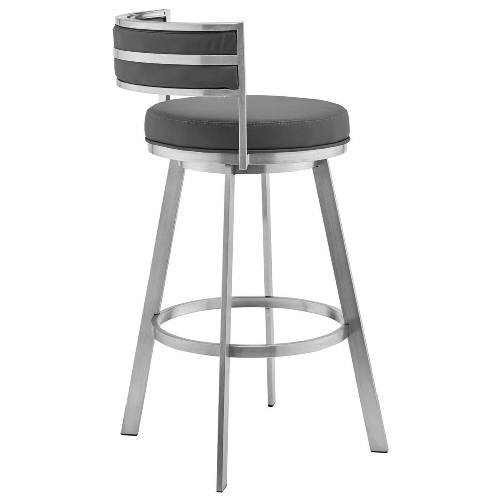 Blue River Naomi and Roman 5-Piece Counter Height Dining Set in Stainless Steel, , large