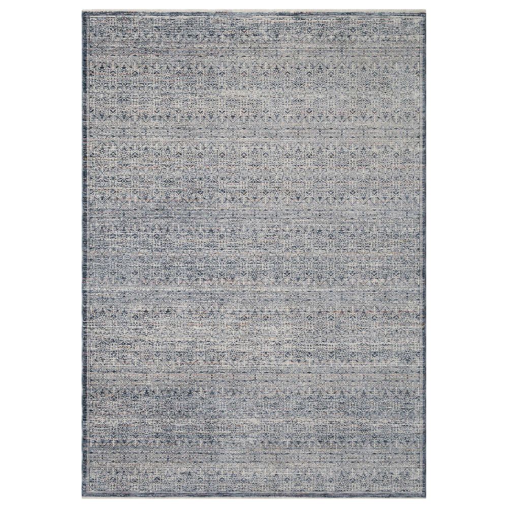 Amber Lewis x Loloi Zuma 2"3" x 3"10" Denim and Ivory Area Rug, , large