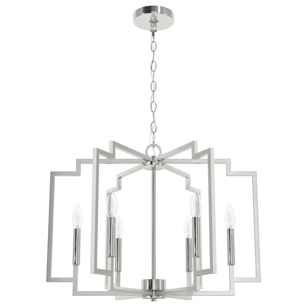 Hunter Zoanne 24" 6-Light Chandelier in Brushed Nickel, , large