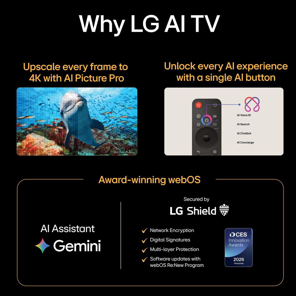 LG 83" Class C6H Series OLED evo AI 4K Ultra HD in Black - Smart TV, , large