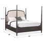 Hooker Furniture Americana King Poster Bed in Black, , large