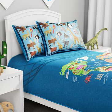Timberlake Hastings Home Twin XL World Map Comforter Set, , large