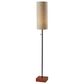 Adesso Trudy Floor Lamp with Natural Shade in Black and Walnut, , large