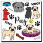 1 Brilliant Gift Wander Pets 4" Pug Coaster in White, , large