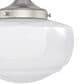 Hunter Saddle Creek 1-Light Mini Pendant with Shiny Cased White Glass in Brushed Nickel, , large