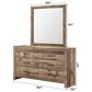 Crown Mark Elmer 4 Piece Queen Bedroom Set in Rustic Brown, , large