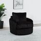 Coaster Sarco Swivel Accent Arm Chair in Black, , large