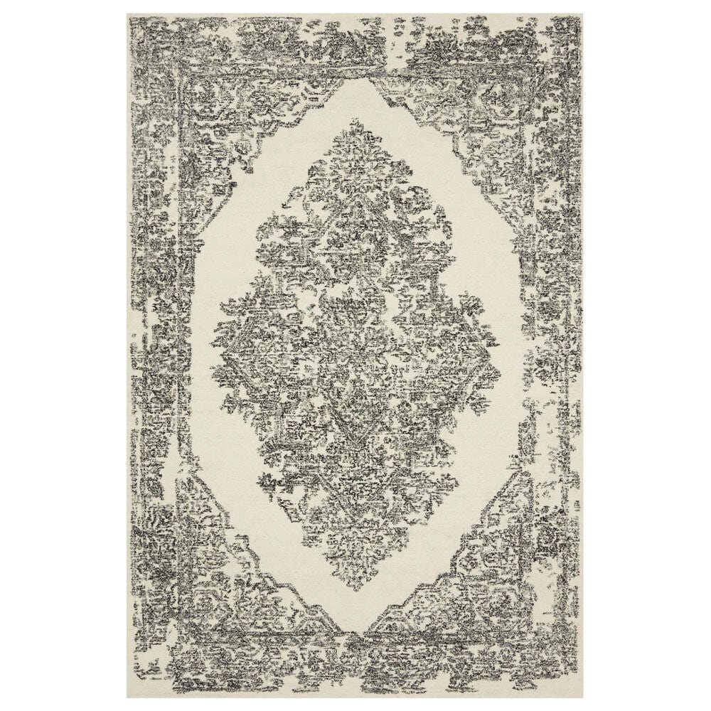 Magnolia Home Annie ANN-02 2"3" x 3"9" White and Black Area Rug, , large