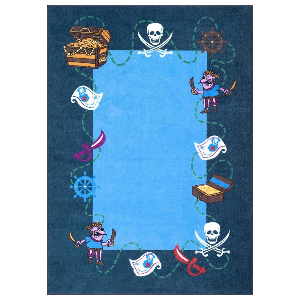nuLOOM Giza MCGZ20A 5' x 7'5" Blue Kids Rug, , large
