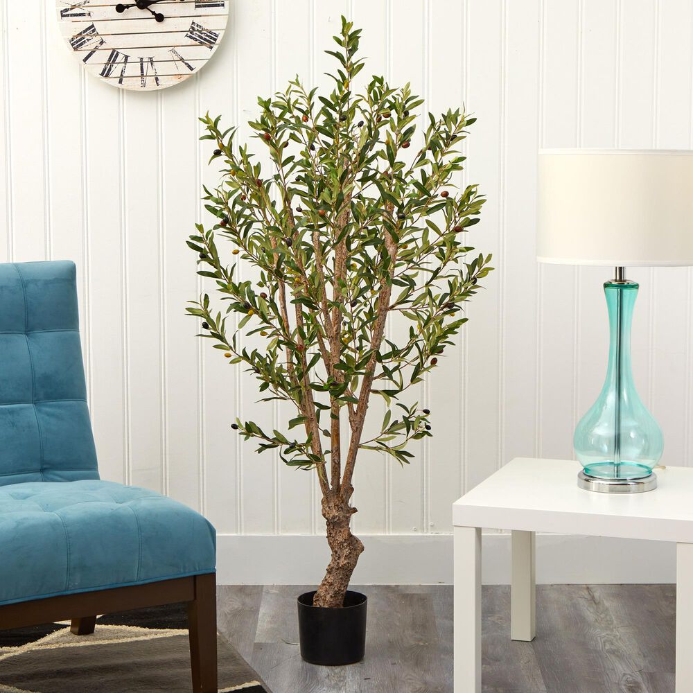 Nearly Natural Inc 5" Olive Silk Tree, , large