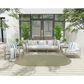 Nourison Courtyard Ivory and Green 5" x 8" Oval Indoor/Outdoor Area Rug, , large