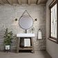 James Martin Vanities Auburn 31.5" Single Bathroom Vanity in Weather Timber with Glossy White Stone Composite Top and Rectangular Sink, , large