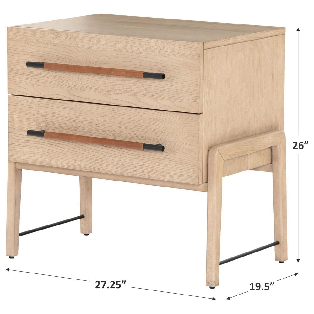 Four Hands Rosedale 2-Drawer Nightstand in Yucca Oak, , large