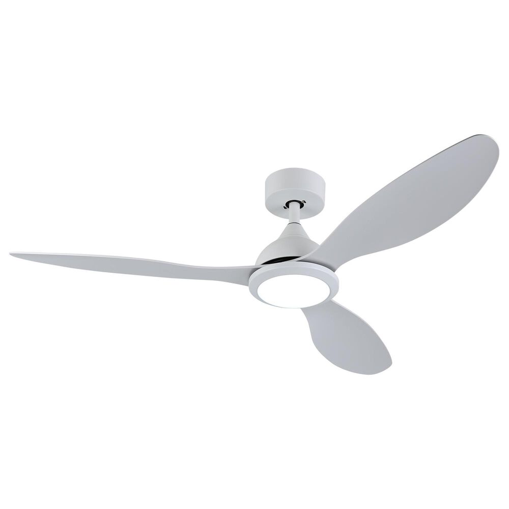 HOMLUX 52" Indoor Ceiling Fan with LED Light in White, , large